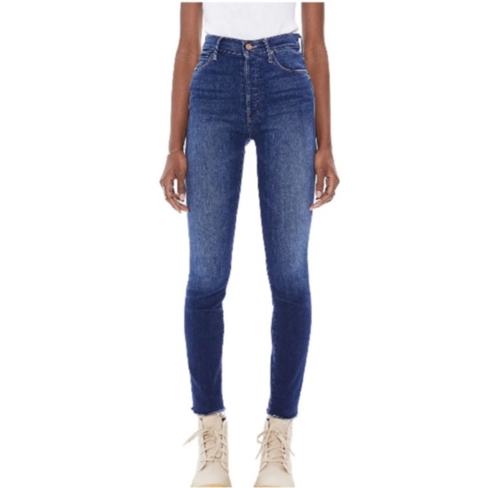 MOTHER Button Fly The Stunner Ankle Fray Jeans Size 31